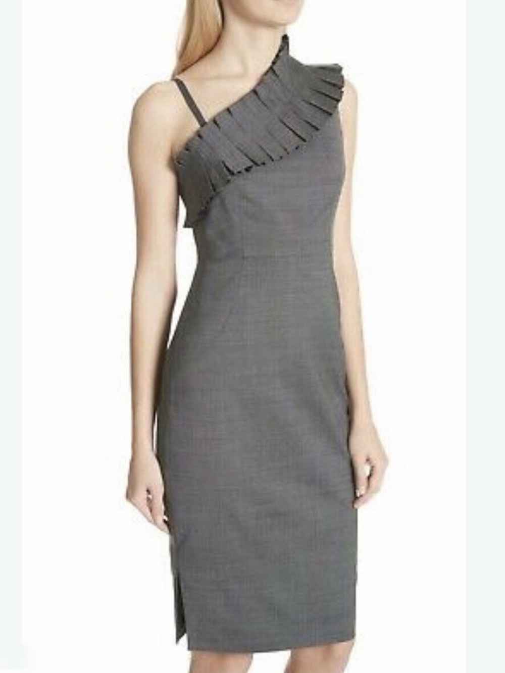 Ted Baker Treesad One Shoulder Ruffle Midi Dress Size 8